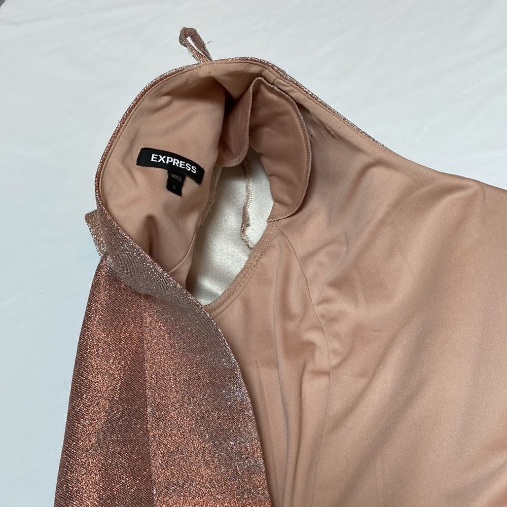 Express Rose Gold Metallic Shimmer Open Back - Picture 11 of 13